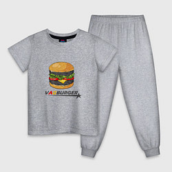 Пижама хлопковая детская VAGburger tyres, цвет: меланж