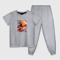 Пижама хлопковая детская Тока Киришима в сражении, цвет: меланж