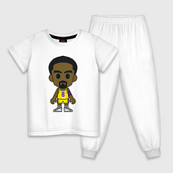 Пижама хлопковая детская Little Kobe, цвет: белый