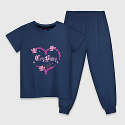 Пижама хлопковая детская CryBaby, цвет: тёмно-синий