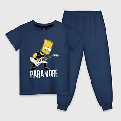 Пижама хлопковая детская Paramore Барт Симпсон рокер, цвет: тёмно-синий
