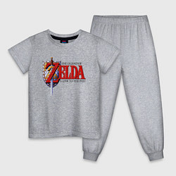 Пижама хлопковая детская The Legend of Zelda game, цвет: меланж