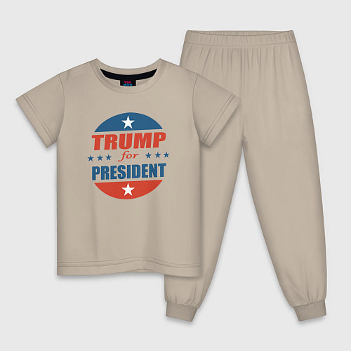 Детская пижама Трамп президент / Миндальный – фото 1