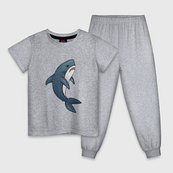 Детская пижама Недовольная плюшевая акула