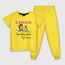 Детская пижама Линукс пингвин система