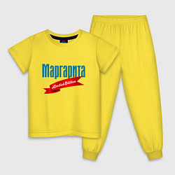 Пижама хлопковая детская Маргарита - ограниченный выпуск, цвет: желтый