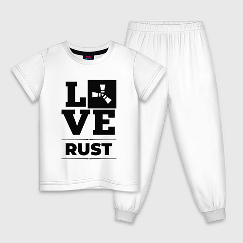 Детская пижама Rust love classic / Белый – фото 1