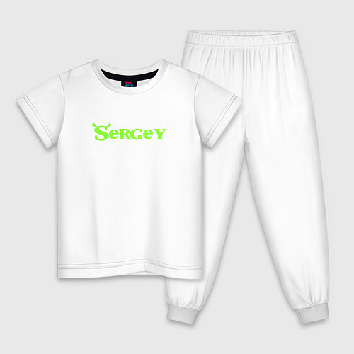 Детская пижама Сергей в стиле Шрек / Белый – фото 1