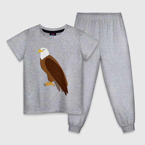 Детская пижама Красивый орёл / Меланж – фото 1