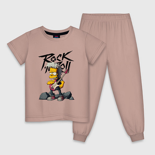 Детская пижама Simpsons Rock / Пыльно-розовый – фото 1