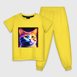 Детская пижама Милый котик с большими глазами