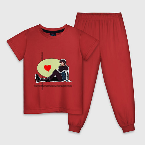 Детская пижама Тэхен модник / Красный – фото 1