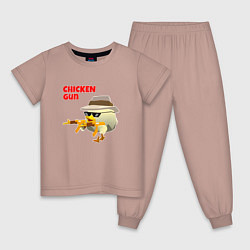 Детская пижама Цыпленок с автоматами
