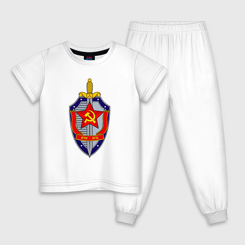 Детская пижама ВЧК КГБ / Белый – фото 1