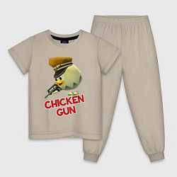 Детская пижама Chicken Gun logo