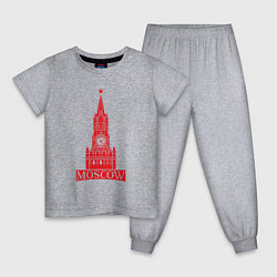 Пижама хлопковая детская Kremlin Moscow, цвет: меланж