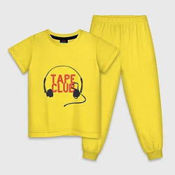 Пижама хлопковая детская Tape club, цвет: желтый