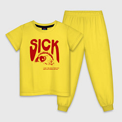 Детская пижама Sick i cant away from you red