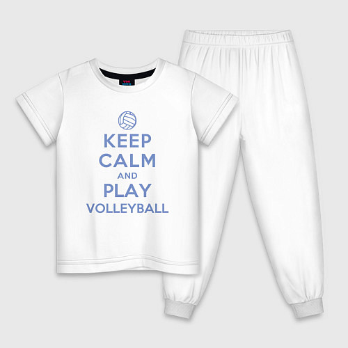Детская пижама Играй в волейбол / Белый – фото 1