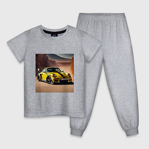 Детская пижама Porsche 911 / Меланж – фото 1