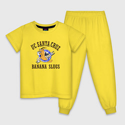 Пижама хлопковая детская Банановые слизни, цвет: желтый