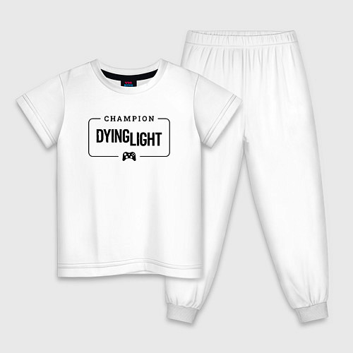 Детская пижама Dying Light gaming champion: рамка с лого и джойст / Белый – фото 1