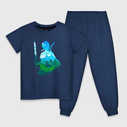 Пижама хлопковая детская Персонаж Линк, цвет: тёмно-синий