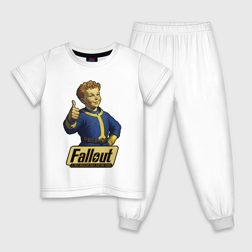 Детская пижама Real vault boy / Белый – фото 1