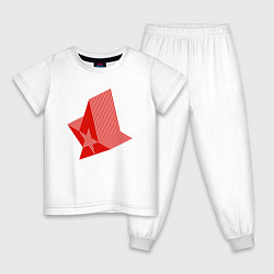Пижама хлопковая детская Астралис арт, цвет: белый