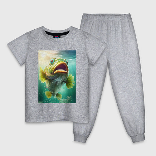 Детская пижама Большой карп / Меланж – фото 1