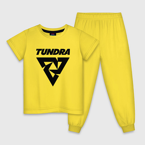 Детская пижама Tundra esports logo / Желтый – фото 1