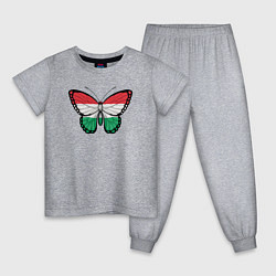 Пижама хлопковая детская Бабочка Венгрия, цвет: меланж