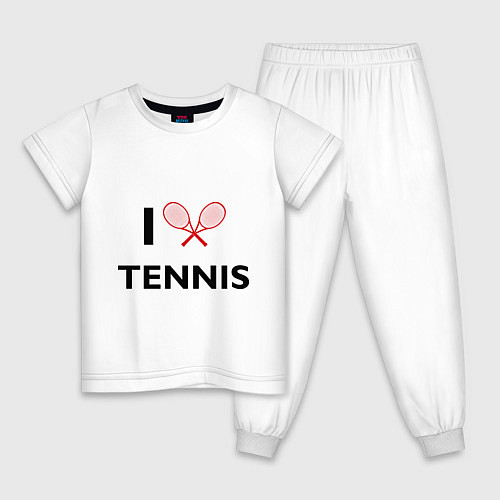 Детская пижама I Love Tennis / Белый – фото 1