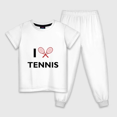 Детская пижама I Love Tennis / Белый – фото 1