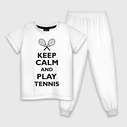 Детская пижама Keep Calm & Play tennis / Белый – фото 1