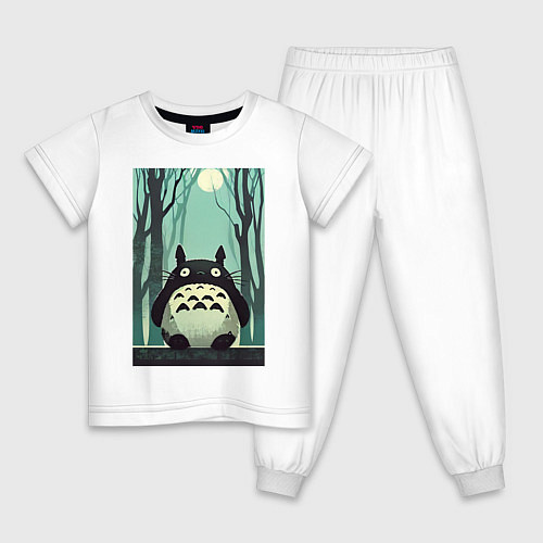 Детская пижама Хранитель леса Тоторо / Белый – фото 1