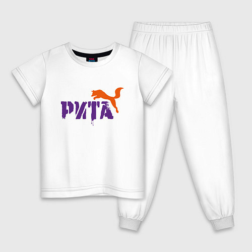 Детская пижама Рита и лиса / Белый – фото 1