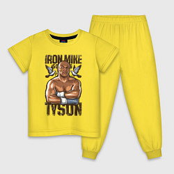 Пижама хлопковая детская Iron Mike Tyson Железный Майк Тайсон, цвет: желтый