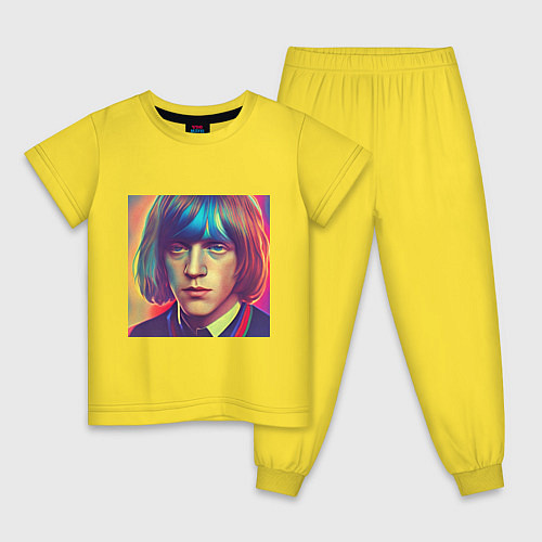 Детская пижама Brian Jones Glitch Art / Желтый – фото 1
