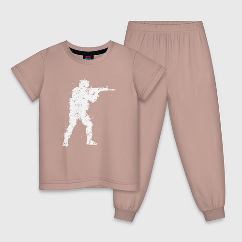 Детская пижама Soldier counter strike / Пыльно-розовый – фото 1
