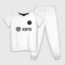 Пижама хлопковая детская Лионель Месси ФК Интер Майами форма домашняя, цвет: белый