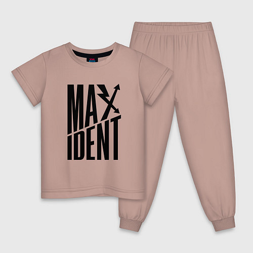 Детская пижама Maxident - black - stray kids / Пыльно-розовый – фото 1