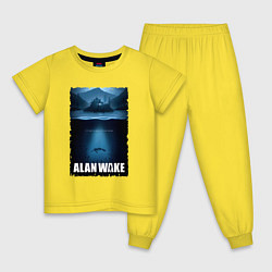 Пижама хлопковая детская История Алана Вейка, цвет: желтый