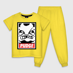 Пижама хлопковая детская Pudge Poster, цвет: желтый