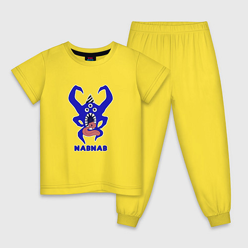 Детская пижама Nabnab - паук без фона / Желтый – фото 1