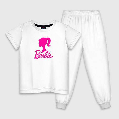 Детская пижама Розовый логотип Барби / Белый – фото 1