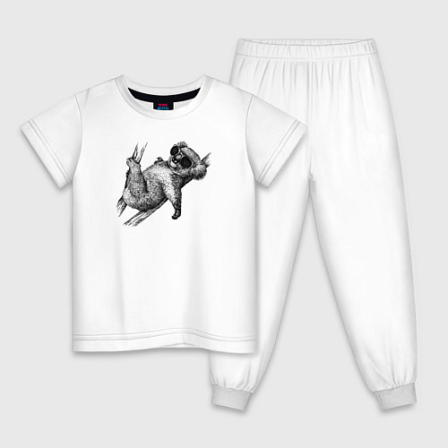 Детская пижама Коала отдыхает / Белый – фото 1