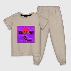 Детская пижама Сёрфинг в стиле киберпанк