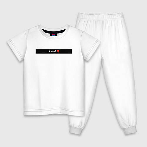 Детская пижама Алтай регионы России / Белый – фото 1