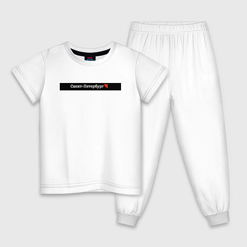 Детская пижама Санкт-Петербург города России / Белый – фото 1